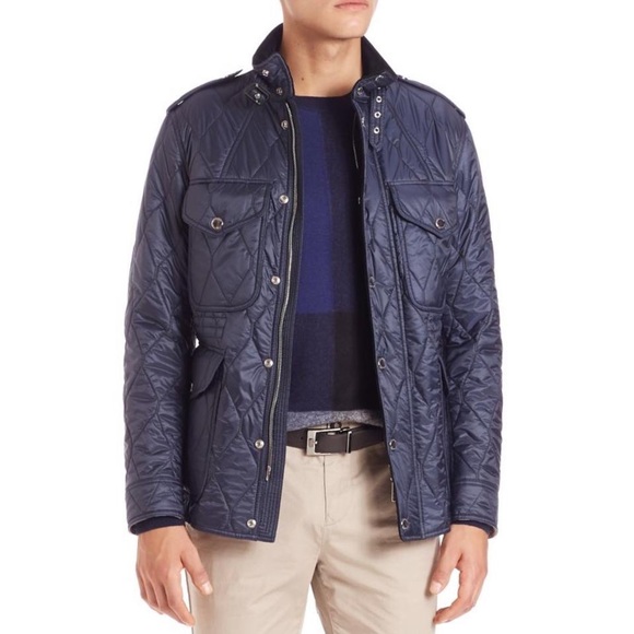 Burberry Men’s Garrington Quilted Field Navy Bova - Picture 2 of 14